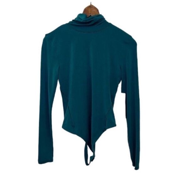 LULULEMON Wundermost Ultra-Soft Nulu Turtleneck Bodysuit Storm Teal NWT - Picture 6 of 8